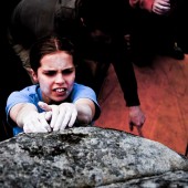 kirsten engaging the crux